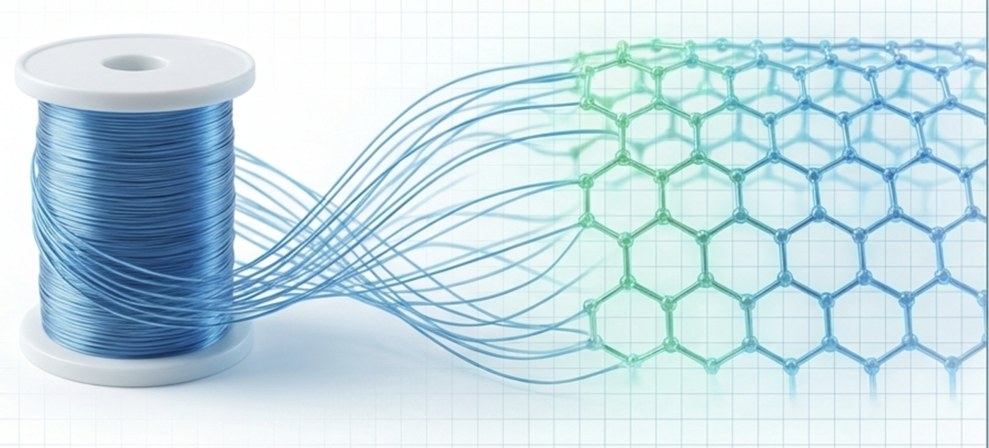 ACE Mesh — engineered suture thread forming a hexagonal mesh structure